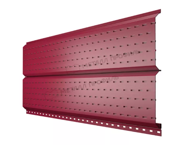 Софит Lбрус-15x240 перфорированный Металл Профиль PE 0,4 RAL 3005