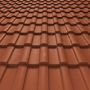 Металлочерепица Stynergy Стелла Rooftop бархат 0,5 RAL8004