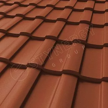 Металлочерепица Stynergy Стелла Rooftop бархат 0,5 RAL8004