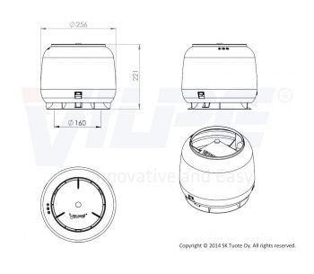 Колпак VILPE d=160 мм синий 731835