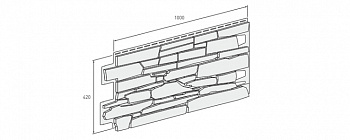 Панель отделочная VOX Solid Stone 0,42 м2 Calabria 3009086